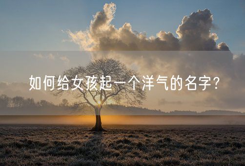 如何给女孩起一个洋气的名字？(图1)