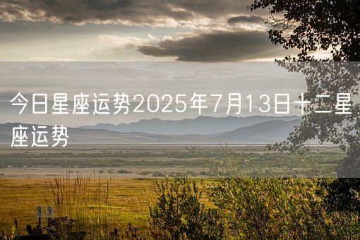 今日星座运势2025年7月13日十二星座运势(图1)