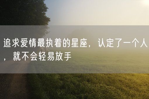 追求爱情最执着的星座，认定了一个人，就不会轻易放手(图1)