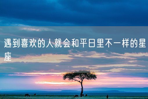遇到喜欢的人就会和平日里不一样的星座(图1)