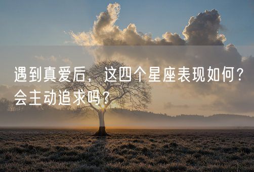 遇到真爱后，这四个星座表现如何？会主动追求吗？(图1)