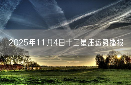 2025年11月4日十二星座运势播报(图1)