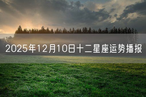 2025年12月10日十二星座运势播报(图1)