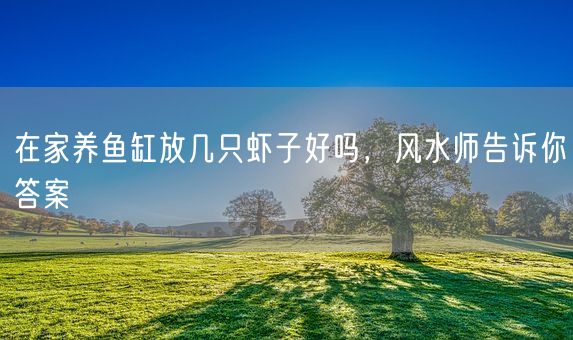 在家养鱼缸放几只虾子好吗，风水师告诉你答案(图1)