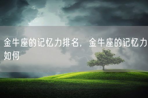 金牛座的记忆力排名，金牛座的记忆力如何(图1)