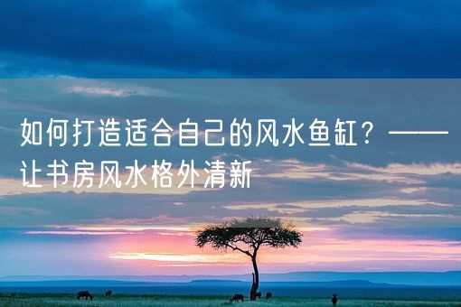 如何打造适合自己的风水鱼缸？——让书房风水格外清新(图1)