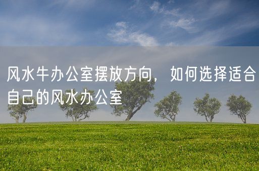 风水牛办公室摆放方向，如何选择适合自己的风水办公室(图1)