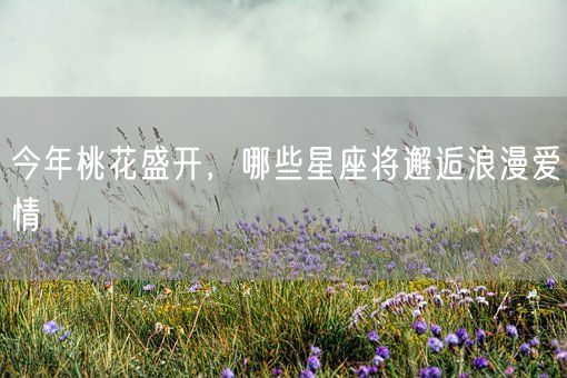 今年桃花盛开，哪些星座将邂逅浪漫爱情(图1)