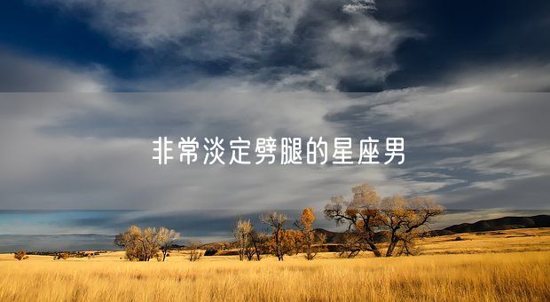 非常淡定劈腿的星座男(图1)