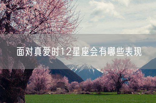 面对真爱时12星座会有哪些表现(图1)