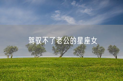 驾驭不了老公的星座女(图1)