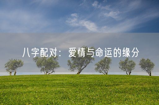 八字配对：爱情与命运的缘分(图1)