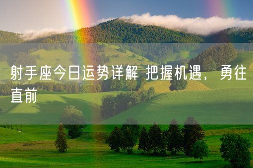 射手座今日运势详解 把握机遇，勇往直前(图1)