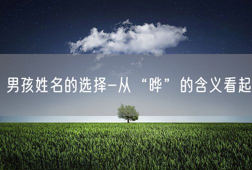 男孩姓名的选择-从“晔”的含义看起(图1)