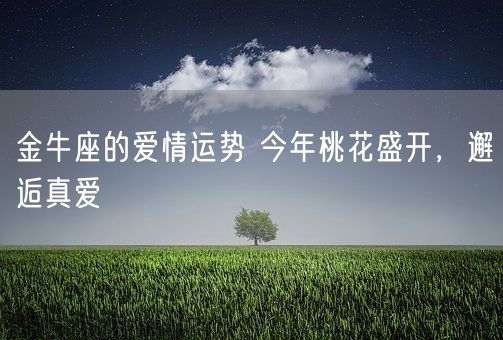 金牛座的爱情运势 今年桃花盛开，邂逅真爱(图1)