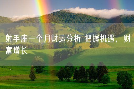 射手座一个月财运分析 把握机遇，财富增长(图1)