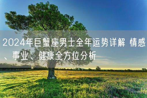 2024年巨蟹座男士全年运势详解 情感、事业、健康全方位分析(图1)