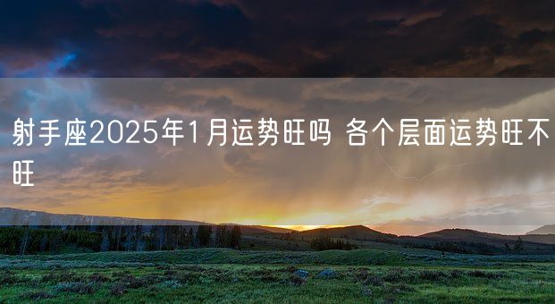 射手座2025年1月运势旺吗 各个层面运势旺不旺(图1)