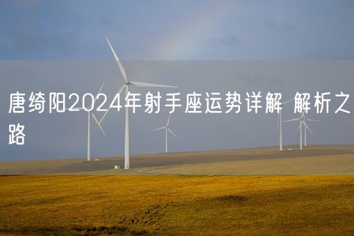 唐绮阳2024年射手座运势详解 解析之路(图1)