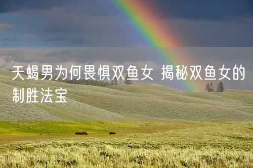 天蝎男为何畏惧双鱼女 揭秘双鱼女的制胜法宝(图1)