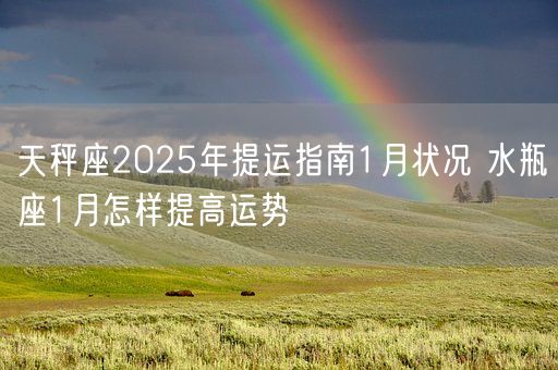 天秤座2025年提运指南1月状况 水瓶座1月怎样提高运势(图1)