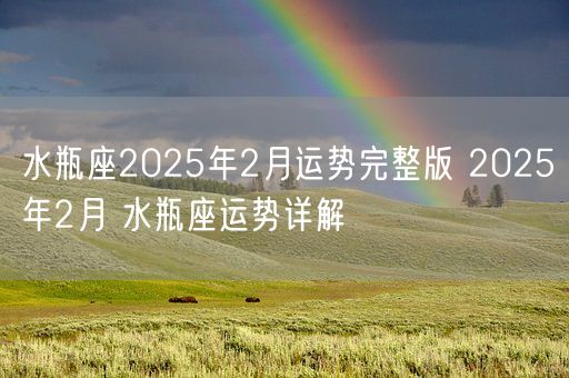 水瓶座2025年2月运势完整版 2025年2月 水瓶座运势详解(图1)
