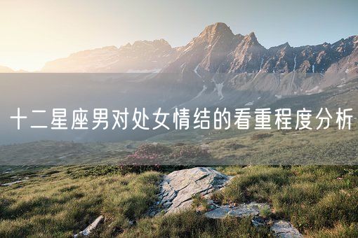 十二星座男对处女情结的看重程度分析(图1)