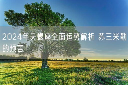 2024年天蝎座全面运势解析 苏三米勒的预言(图1)