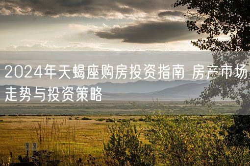 2024年天蝎座购房投资指南 房产市场走势与投资策略(图1)