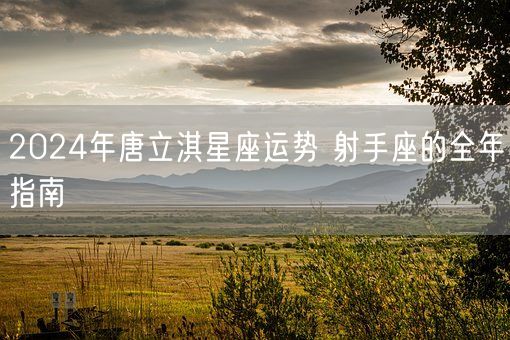 2024年唐立淇星座运势 射手座的全年指南(图1)
