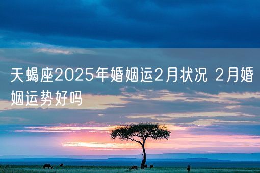 天蝎座2025年婚姻运2月状况 2月婚姻运势好吗(图1)
