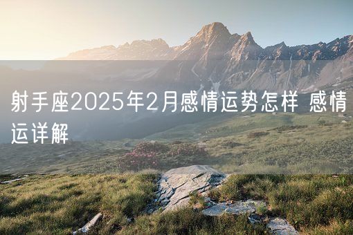 射手座2025年2月感情运势怎样 感情运详解(图1)