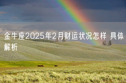 金牛座2025年2月财运状况怎样 具体解析(图1)