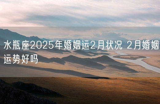 水瓶座2025年婚姻运2月状况 2月婚姻运势好吗(图1)