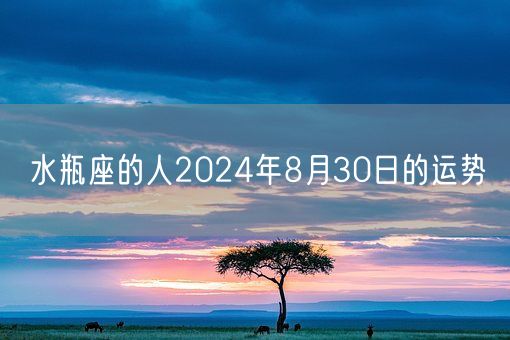 水瓶座的人2024年8月30日的运势(图1)