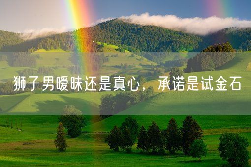 狮子男暧昧还是真心，承诺是试金石(图1)