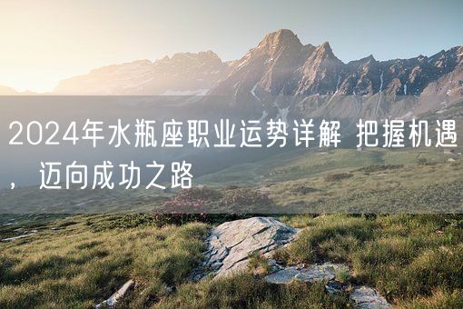 2024年水瓶座职业运势详解 把握机遇，迈向成功之路(图1)