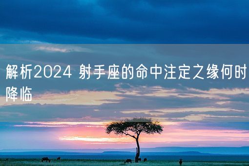 解析2024 射手座的命中注定之缘何时降临(图1)