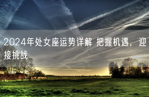 2024年处女座运势详解 把握机遇，迎接挑战(图1)