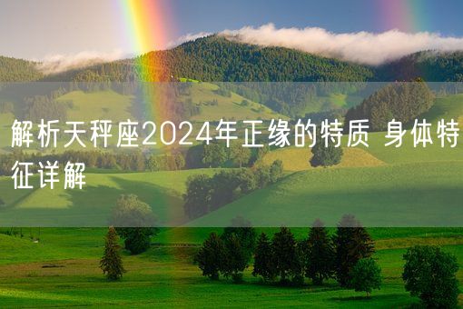 解析天秤座2024年正缘的特质 身体特征详解(图1)
