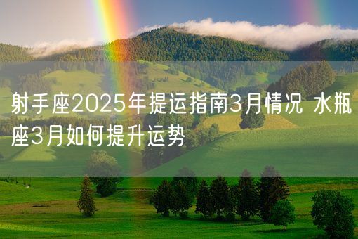 射手座2025年提运指南3月情况 水瓶座3月如何提升运势(图1)