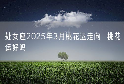 处女座2025年3月桃花运走向  桃花运好吗(图1)
