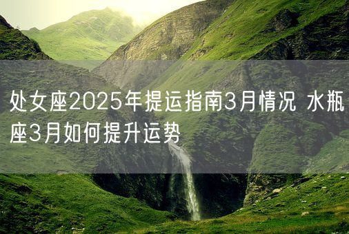 处女座2025年提运指南3月情况 水瓶座3月如何提升运势(图1)