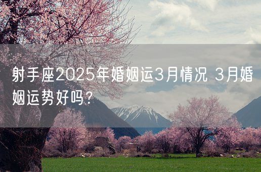 射手座2025年婚姻运3月情况 3月婚姻运势好吗？(图1)