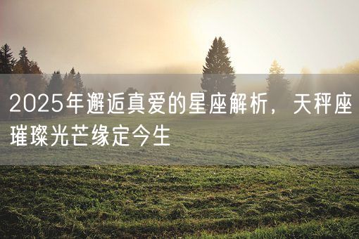 2025年邂逅真爱的星座解析，天秤座璀璨光芒缘定今生(图1)