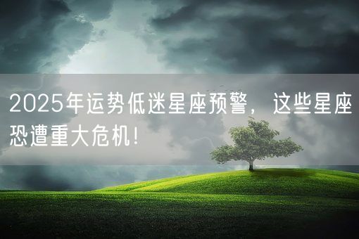 2025年运势低迷星座预警，这些星座恐遭重大危机！(图1)