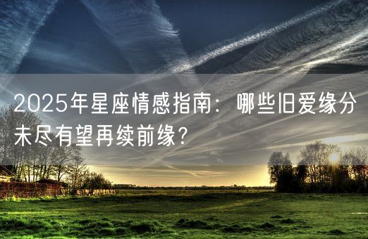 2025年星座情感指南：哪些旧爱缘分未尽有望再续前缘？(图1)