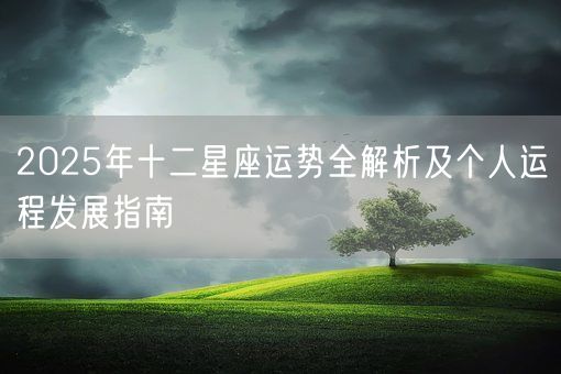 2025年十二星座运势全解析及个人运程发展指南(图1)