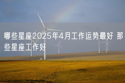 哪些星座2025年4月工作运势最好 那些星座工作好(图1)