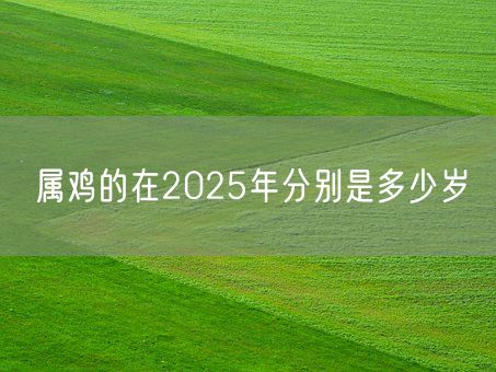 属鸡的在2025年分别是多少岁(图1)